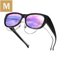 M Size Black Frame Purple Lens
