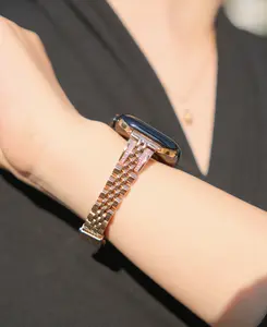Slim Sparkly Stainless Steel Watch Bands for Apple Watch 11/10/9/8/7/6/5 & Se3/2/1 for Women