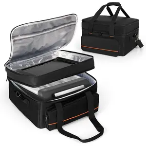 Double-layer Grill Carrying Bag, Grill Cover Compatible with Ninja GR101 Sizzle  Indoor Grill & Griddle, Padded Grill Storage Case for Grill Plate & Accessories Tools, Bag Only