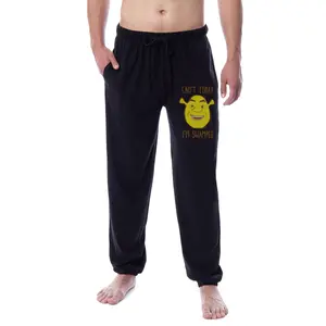 DreamWorks Shrek Men's Can't Today I'm Swamped Sleep Jogger Pajama Pants