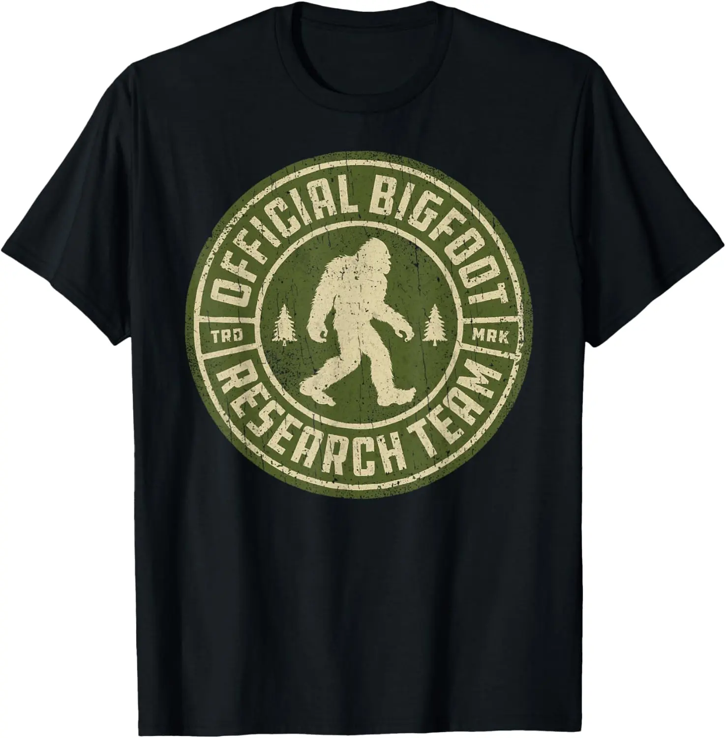 Bigfoot Research Team Retro Vintage Sasquatch Men Women Shirt Pure Cotton Graphic Tees Menswear Top: Gifts for Men & Women