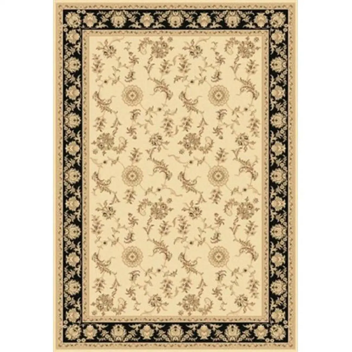 Dynamic Rugs Legacy 58017-190 Rectangle Area Rug - Polypropylene, Ivory-Black, 2x3.6 Size, Fade Resistant, Budget-Friendly, LE2458017190 Model