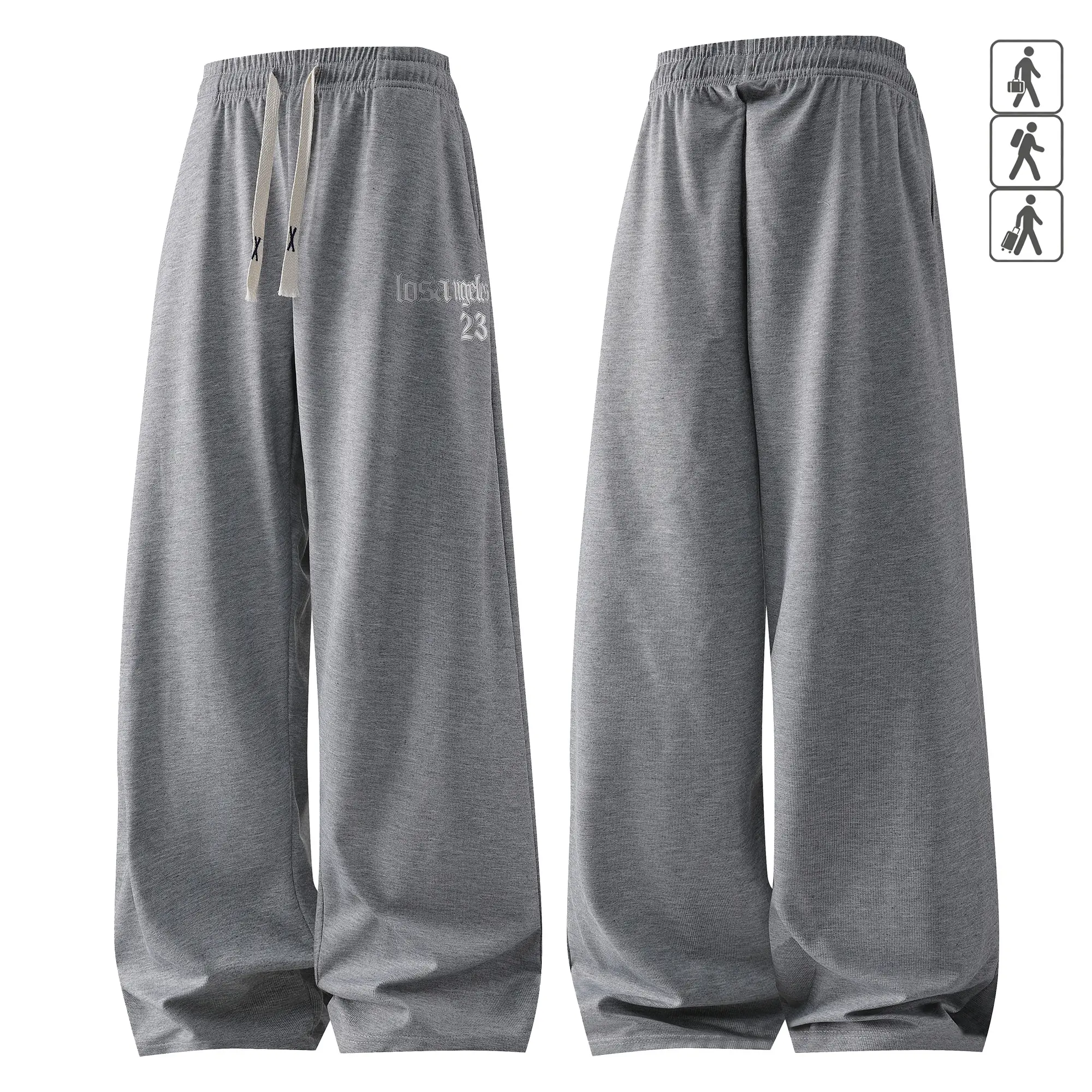 Men's Wide Leg Graphic Sweatpants - Baggy Stacked Lounge Pants with Drawstring Waist & "Lost worlds" Print, Stretch Casual Trousers, S-XXXL, Fast US Shipping #WideLegSweatpants #GraphicPants #TikTokMadeMeBuyIt