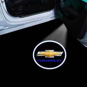 LED Car Door Welcome Light Decoration Light Car Badge Logo for Chevrolet Onix Cruze Silverado Impala Equinox Malibu Tahoe Cobalt