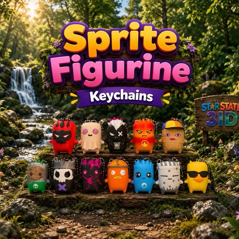 Sprite Keychains | 3D Printed Collectibles for Fans