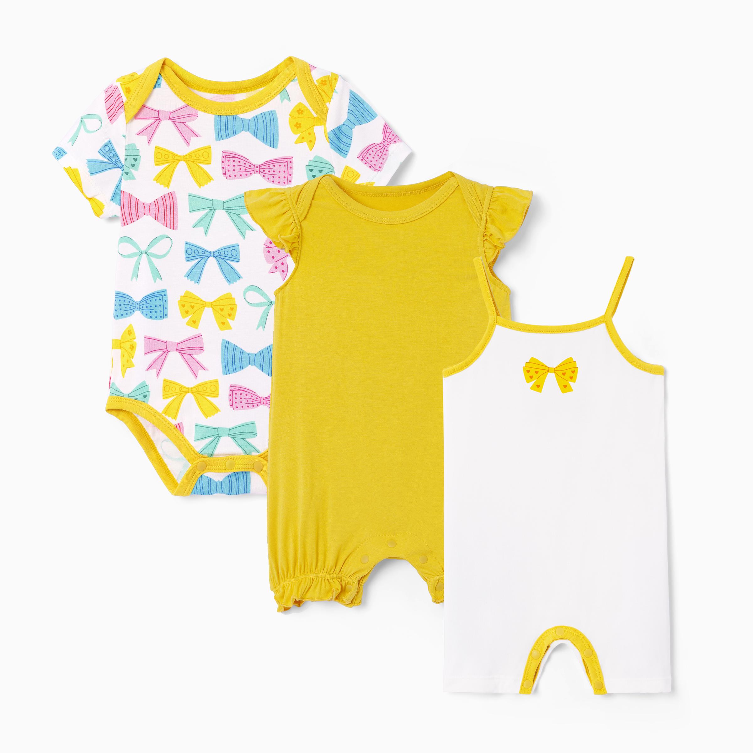 PATPAT Baby Bodysuits - Soft Viscose Made from Bamboo - Two Pack&Three pack Long Sleeve Funny for Boys and Girls -Newborn Infant Toddler Clothes