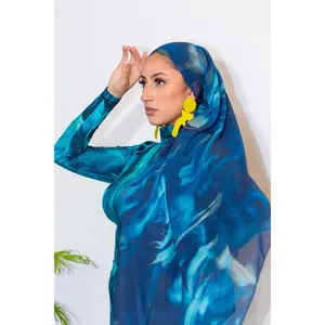 Omi Printed Chiffon Scarf