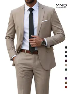 YND Classic Fit 2-Piece Suit, 2-Button Jacket & Pants Set, Tie Strap Tuxedo Jacket, Wedding Suit, Business Dinner, Business Casual, Black Formal Menswear, Business Casual Outfits, Prom Outfits for Men, Office Workwear, Groomsmen Suit Fathersdaygift summer