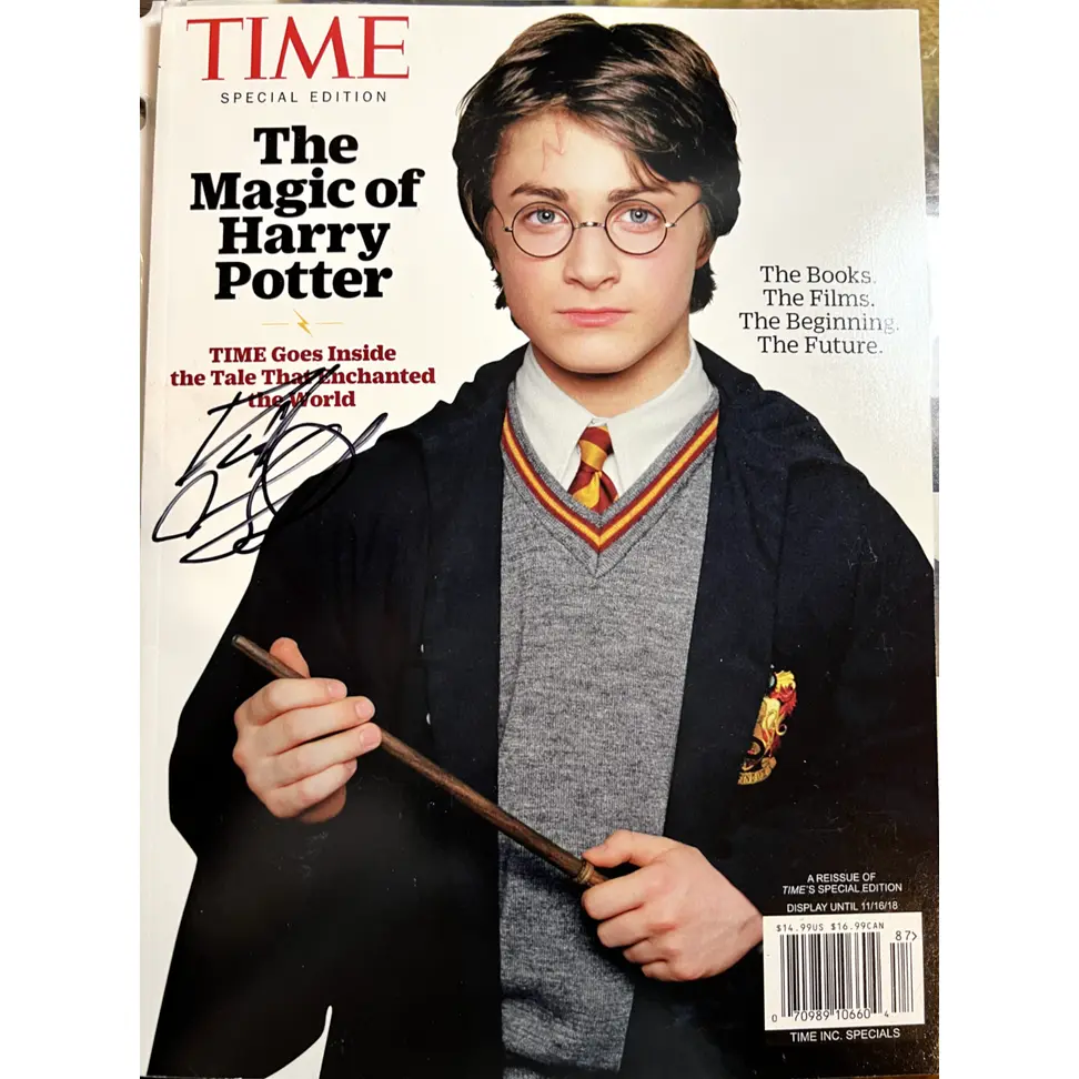 Daniel Radcliffe (Harry Potter) Autographed Time Magazine Special Edition  (JSA)