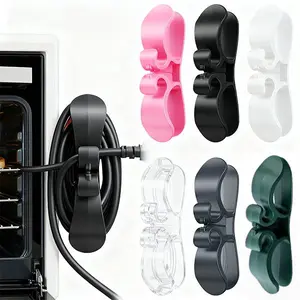 6-Pack Cord Organizer for Appliances Upgraded Appliance Cord Organizer Stick On Appliance Wire Organizer Cord Wrapper for Kitchen Appliances Mixers Coffee Maker Pressure Cooker Transparent Durable Silicone