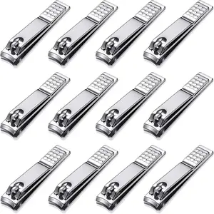 12 Pieces Nail Clipper Set Stainless Steel Nail Cutter Fingernails and Toenail Clipper Cutter for Women Men (Silver)