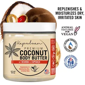 Kapuluan Coconut Body Butter with Ucuuba and Cupuacu 8oz Body Care Lotions Vitamins Comfort