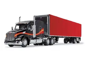 Peterbilt Model 579 w/ 72" Mid-Roof Sleeper & 53' Utility Roll Tarp Trailer Diecast 1:64 Scale Model - First Gear 60-1610