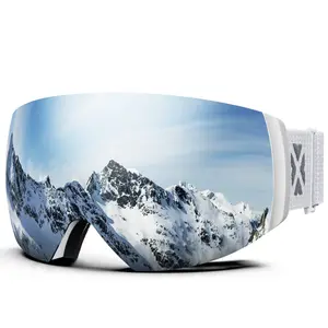 MAXJULI Ski Goggles Men Women OTG Snow Goggles with Magnetic Interchangeable Anti-fog HD Lens UV Protection M6