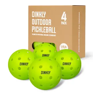 Pickleball Balls, Outdoor Pickleballs USAPA Approved, Enhanced Durability Pickle Ball with Roto-Molded & Seamless Design, 40 Holes Green Pickleballs for Beginners Professionals