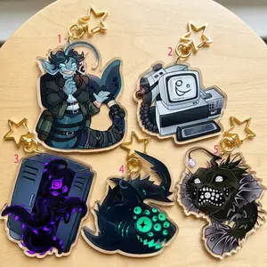 Pressure Acrylic Keychains : Sebastian Solace, PAInter, Void Locker, Eyefestation, Pandemonium, Perfect For Bags, Keys, Or Gifts