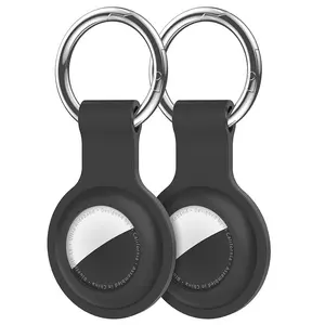 Compatible with AirTag Holder Case Keychain 2 Pack,Silicone for Air Tags Key Chain Ring Case Cover for Air Tag Holder GPS Tracker Item Air Tags Finders Accessories Air Tagholder for Bags,Luggages