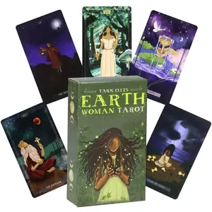 Earth Woman Tarot Card Game, 1 Box Tarot Card Game, Casual Party Table Game, English Card Game for Adults, Durable Tarot Cards
