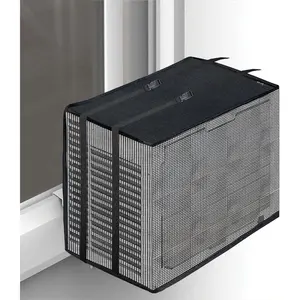 Mesh Window Air Conditioner Cover for Outside, Window AC Unit Screen, Ventilated Outdoor Window AC Protection, 27.5W*22.5D*18.5H