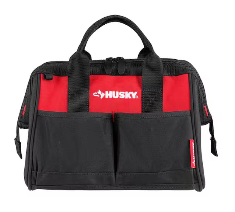 12-in Zippered Tool Organizer Bag with 4 Pockets for Hardware Storage