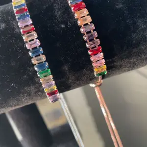Colorful Artificial Zircon Decorated Bracelet, Fashion Jewelry for Party, Daily Clothing Decor, Trendy All-match & Exquisite Jewelry for Birthday Gift, Cubic Zirconia Bracelet, Beautiful Bracelets