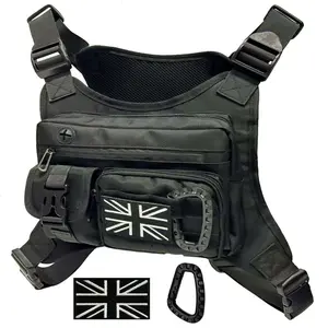 Tactical Outdoor Chest Bag for Men & Women, Versatile Edc Chest Pack for Running, Cycling, Sports, Daily Use Essentials Organizer, Durable Outdoor Hiking