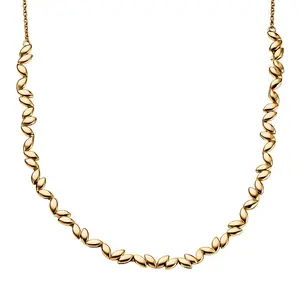 Golden Petal  Necklace in 18K Yellow Gold Plated Bronze 18-20 Inches