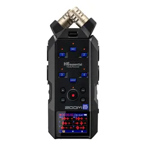 Zoom H6 Essential Compact 6-Track Portable Recorder with 32-Bit Float, Accessibility, Stereo Microphones, 4 XLR-TRS Inputs, SD Card Recording, USB Audio Interface for Musicians, Podcasters