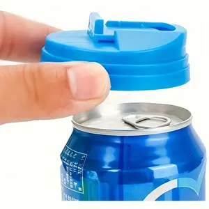 6pcs Leakproof Reusable Soda & Beer Can Lids - Press-to-Seal Beverage Covers for Carbonated Drinks, Juice - Ideal for BBQs & Outdoor Cooking, Can Covers(Random color) Drinking Gadgets Drinkware