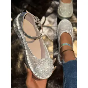 Elegant Floral Mary Jane Shoes for Girls, Breathable Anti-Slip Dress Shoes for Parties, Ideal Spring & Summer Choice