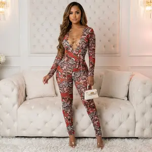 Multi Color Mesh Unleash Her (Long Sleeve Jumpsuit)-Kasheer Royalty