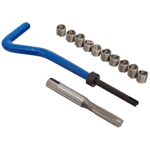 E-Z Lok EK40620 Metric Helical Threaded Insert Kit, 304 Stainless Steel, M6-1.0 Thread Size, 12 mm Installed Length (Pack of 10)