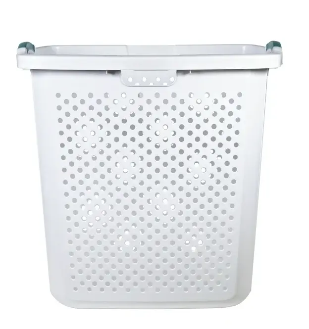 XL Lamper Plastic Laundry Basket 2.5 Bushel, White, Adult/Tween Organiser Circle rolling laundrybasket can a morning baskets