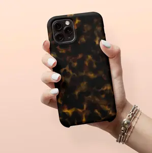 Tortoise Shell Phone Case Boho Personalized Name Gift for Her Applicable to iP15Promax ip14Pro mobile phone case 12 trendy brand 13 anti-fall cover 14Promax 15Pro cute Plus phonecase Accessories Acrylic casetify