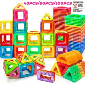 Magnetic Building Blocks for Kids Ages 3-6, Stem Montessori Sensory Toy, Enhances Creativity, Educational Puzzle Birthday Gift