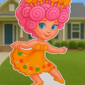 Princess Lolly Candy lane cutout party prop birthday party decorations.