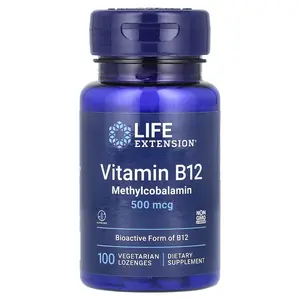 Life Extension Vitamin B12, Methylcobalamin, 500 mcg, 100 Vegetarian Lozenges