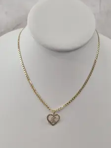 14K Gold Initial Chain Set