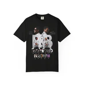 Men’s & women’s brown unisex T-shirt (Raymond Brown), R&B tour 2026 iconic print, 100% cotton, soft, all-season casual streetwear essential, versatile all-season style — 220 g