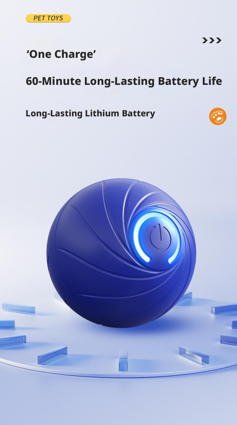 Automatic Interactive Dog Toy Ball, Smart Moving Dog Ball with Obstacle Avoidance, Rechargeable Bouncing Dog Toy for Small Medium Dogs Self Play