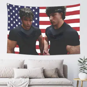 REN TWINS Flag 40x60in Fashion Icon Wall Tapestry  Bold Design for Bedroom or Living Space Wall, Adds Trendy Aesthetic to Any Setting Decor