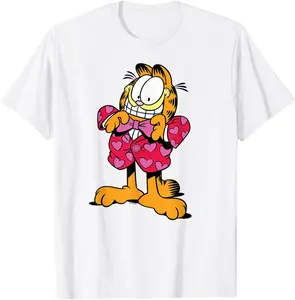 Comfort Colors Valentines Garfield Heart Suit Tee - Funnny Cartoon Graphic Tee Sweatshirt, Hoodie, Women's Wear - Womenswear, Tops