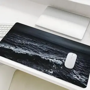 Dark Ocean Water Waves Pattern Mouse Pad, Rectangle Gaming Mouse Pad, Non-Slip Mousepad, Office Desk Keyboard Mouse Mat for Home Office Game Room Desk
