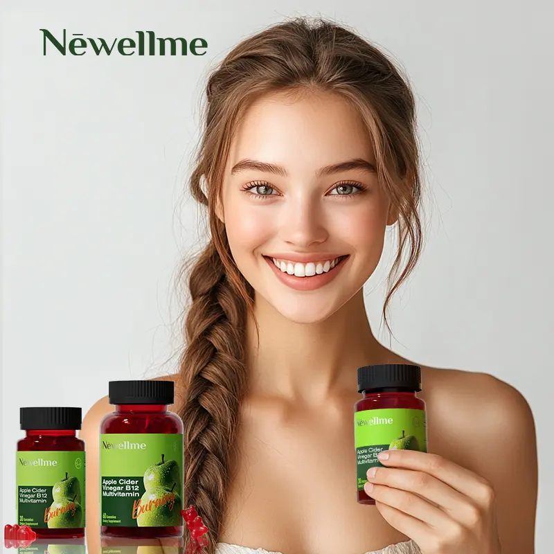 Newellme-Updated Version Apple Cider Vinegar Gummies Formulated - supports digestion, detoxification and cleansing - ACV Gummies