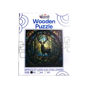 Deer in the Forest - Jigsaw Wooden Puzzle by Wizardi F07N9-13