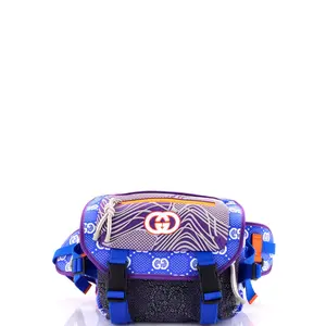 Pre-owned GUCCI Fabric, Rubber Backpacks Buckle Flap Chest Strap Backpack GG Fabric with Rubber by Rebag