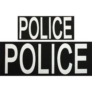 Police Patches Set - Hook Back for Vests or Jackets