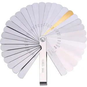 Stainless Steel Feeler Gauge Dual Marked Metric and Imperial Measuring Tool(0.04-0.88 mm, 32 )