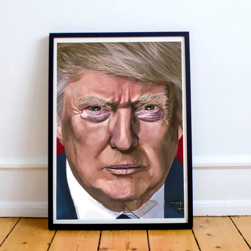 Donald J. Trump Drawing, Digital Art, Politicians Painting, Poster Print, Instant Download, Home Decor, Wall Art, Unframed Poster