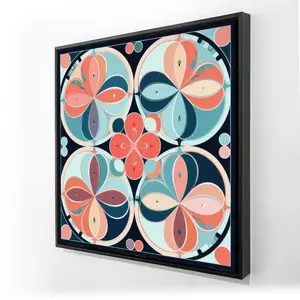 212 MAIN Pastel Mandala Black-Framed Wall Art, 24x24 in. Posters & Prints, Wall Home Decor Accent, Ideal Gift for Home Spaces